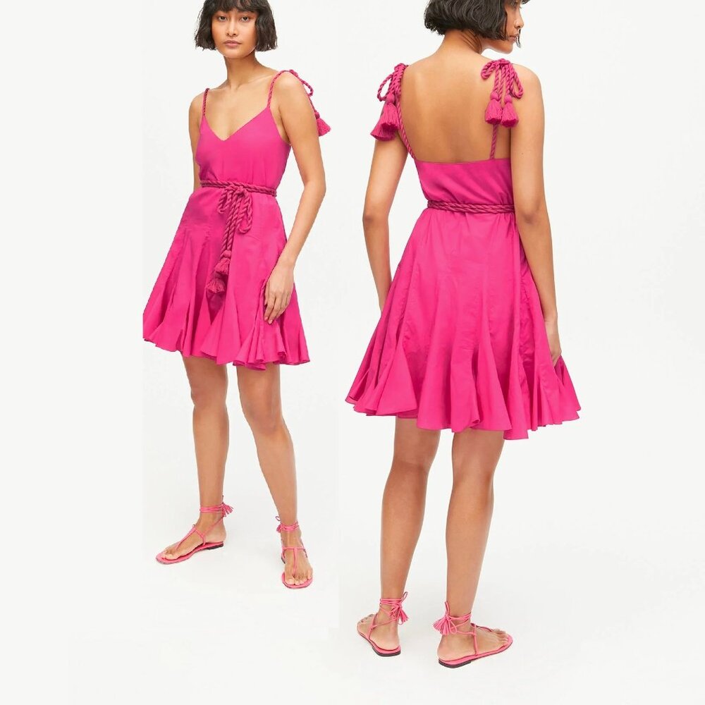 NEW $410 RHODE HOT PINK CASEY SLEEVELESS MINI DRESS SIZE S - Picture 2 of 7